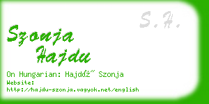 szonja hajdu business card